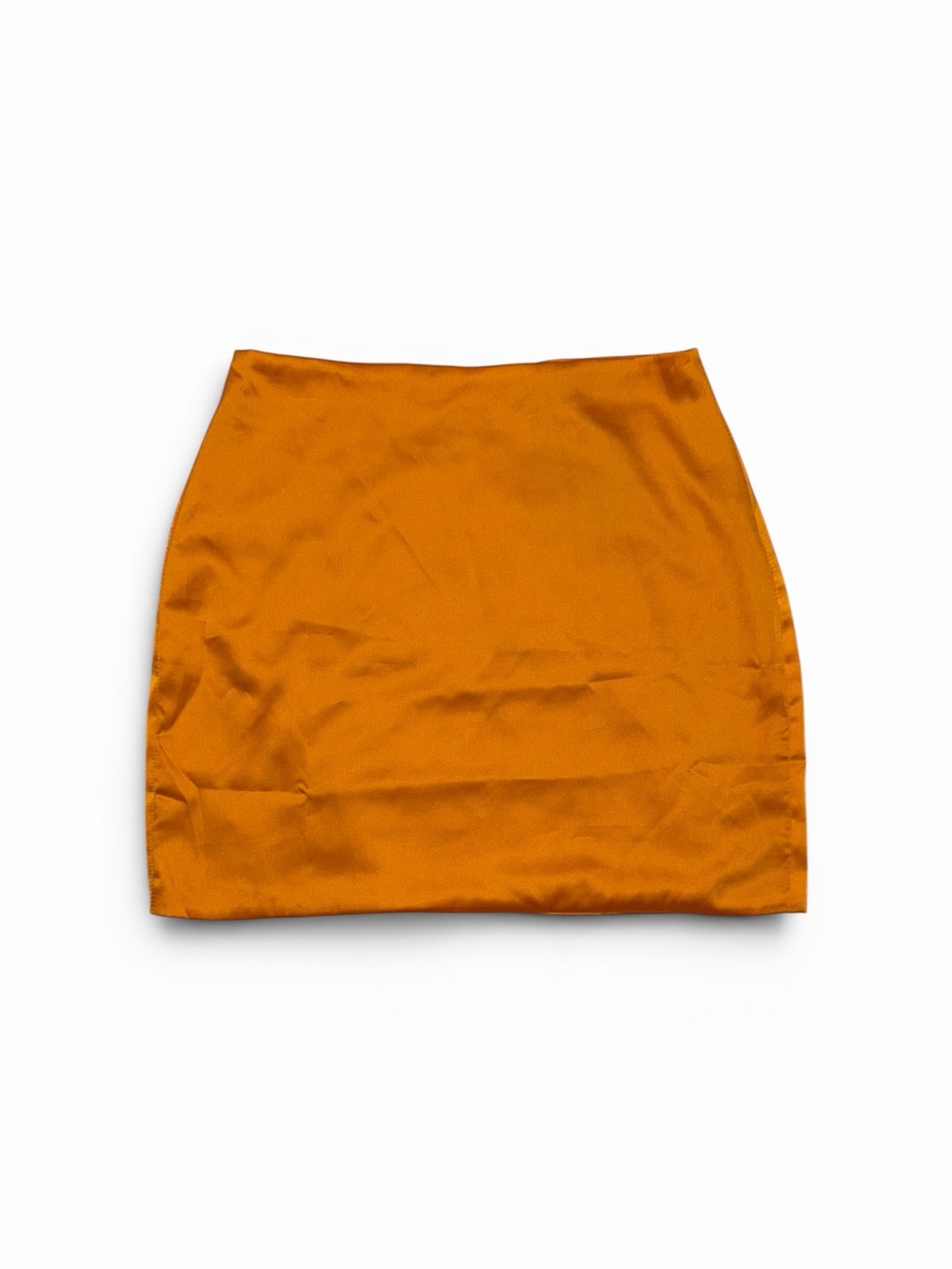 White Fox Boutique Satin Mini Skirt NWT Small Burnt Orange Y2K Going Out